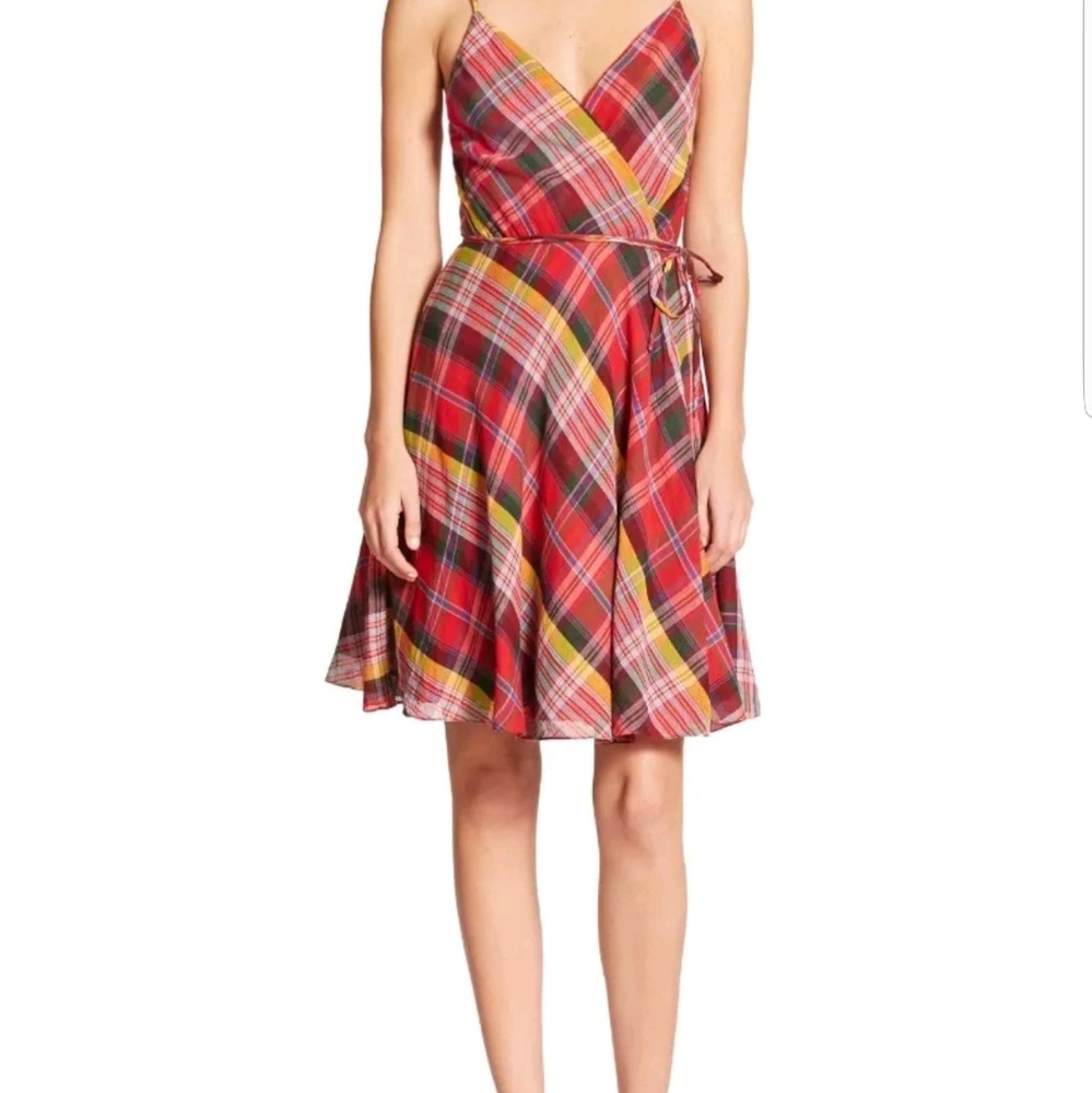 Polo Ralph Lauren Womens Plaid Wrap Dress Size 10
